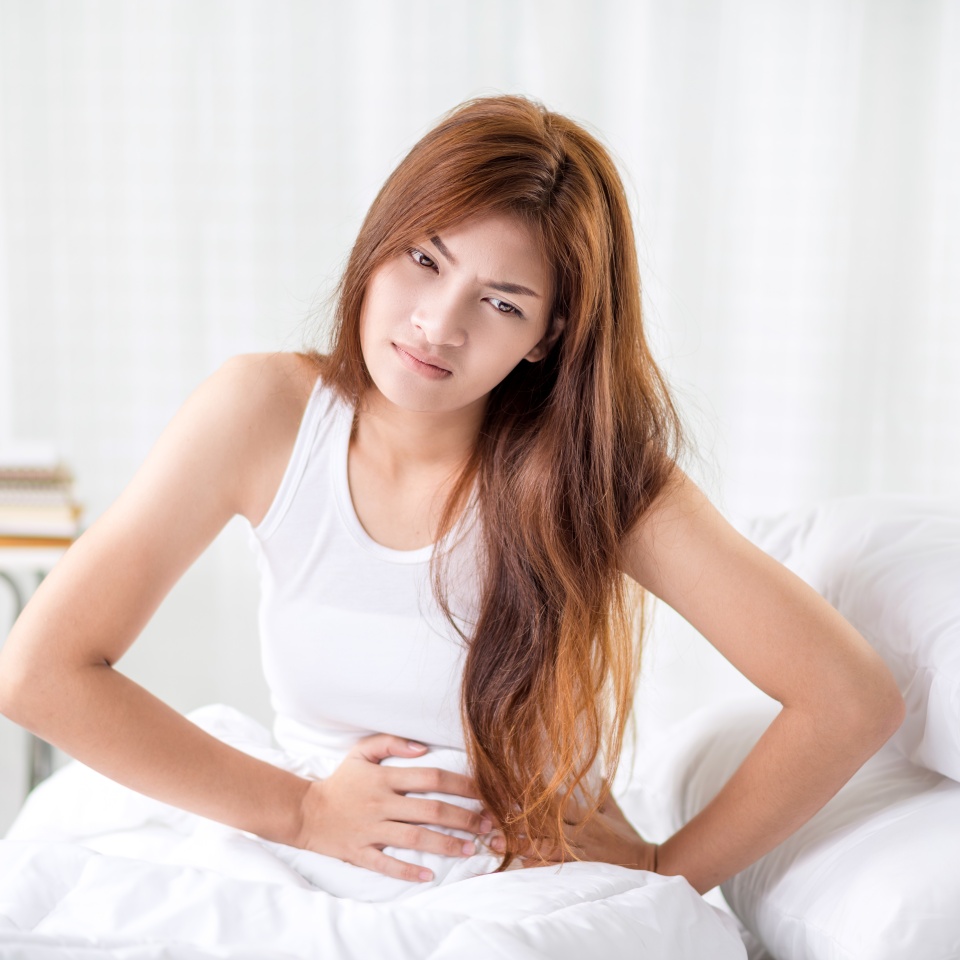 Woman Stomach Ache,health care concept.